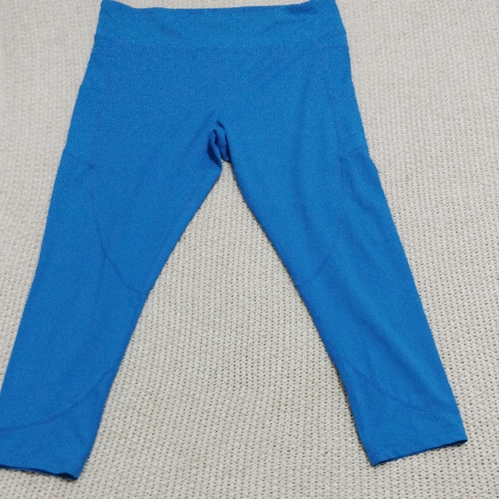 ZYIA Womens Bright Blue Performance Leggings